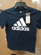 Adidas  Dark Blue Boys Short Sleeve T-shirt Size 5 80 Box C kb - £12.87 GBP