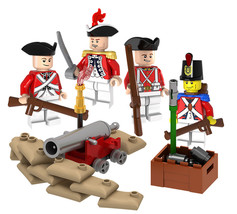 American Revolutionary War British Redcoat Soliders Custom Minifigures Toys - £11.93 GBP