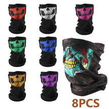 8X Motorcycle Face Masks Skull Mask Half Face For Outside Riding Motorcycle Nice - £19.29 GBP