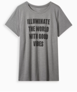 TORRID Classic Fit gray &quot;GOOD VIBES&quot; t-shirt, Plus size 3X - £20.44 GBP