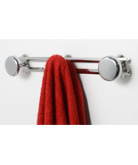 Wall Mounted Coat and Hat 3 Hooks Rail-Rack Chrome - $32.99