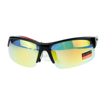 Xloop Gafas de Sol Hombre Borde Medio SPORTS Envoltura Marco UV 400 - £8.82 GBP
