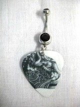 NEW SALE BLACK ON WHITE JAGUAR COUGAR HEAD PRINTED GUITAR PICK 14g NAVEL... - $4.99