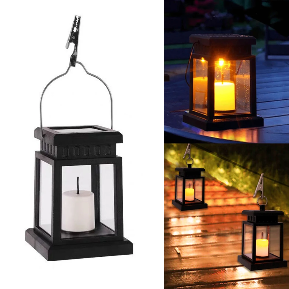  led solar candle lantern courtyard light outdoor garden solar light hanging solar lamp thumb200