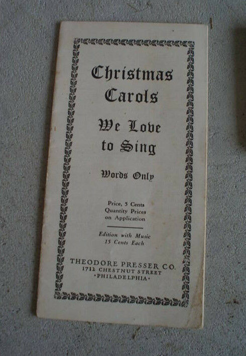 Vintage 1920s Booklet Christmas Carols We Love to Sing - $16.83