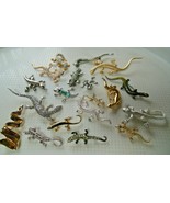 Lot of 19 Vintage Lizard Brooches, Pin - Some Signed - £194.64 GBP