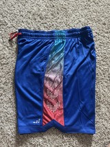 NWOT BCG MEN&#39;S BLUE ATHLETIC MESH SHORTS SIZE 2XL GYM Training Elastic W... - $14.99