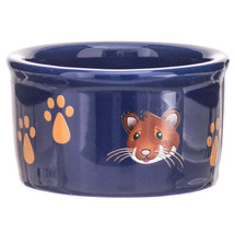 Kaytee Paw Print PetWare Crock: High-Quality Ceramic Dish for Pet Hamsters and G - £2.33 GBP