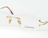 Vintage Lanvin PARIS 2208 004 GOLD EYEGLASSES GLASSES RIMLESS 51-16-130m... - $166.32