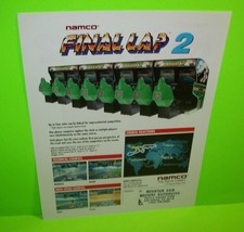 FINAL LAP 2 Video Arcade Flyer Games Original 1991 Driving Vintage Retro... - $18.00