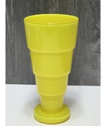 Ritzenhoff SEIGER DESIGN Handmade Yellow Case Glass TIERED Telescoping V... - £93.03 GBP