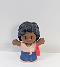 Fisher Price Little People Mom w/ purse AA African American or Hispanic - $7.91