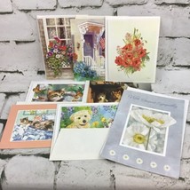 Assorted Blank Inside Greeting Cards Lot Of 8 Sympathy Cats Dogs Floral - $11.88