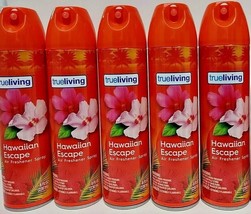 LOT 5 ~ Air Freshener Spray Scent HAWAIIAN ESCAPE Eliminate Odors - $29.65