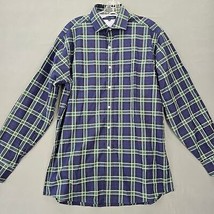 Tommy Hilfiger Men Shirt Size L Blue Preppy Plaid Classic Long Sleeves B... - $12.60