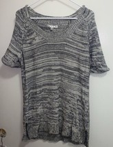 Cabi Womens Short Sleeve Sweater Size M Black &amp; White Bust 40” - £5.57 GBP
