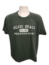 Biloxi Beach Mississippi est 1699 Adult Green XL TShirt - £11.68 GBP