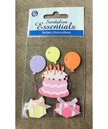 SANDYLION ESSENTIALS BIRTHDAY SEMI DIMENSIONAL STICKERS NEW IN PACKAGE - $3.47