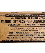 Lincoln Transit Bus Service Advertisement 1963 Atlantic City Ocean City ... - $761.32 MXN