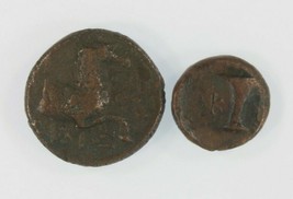 Ancient Greece 2-coin Set 3rd Century BC Kyme / Cyme Aeolis Vase - $62.95