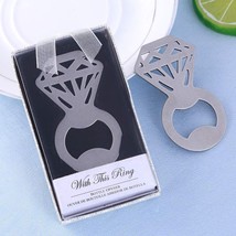 Yuokwer 24 pcs Bridal Shower Party Favor Bottle Opener Diamond Ring Shape - £15.01 GBP