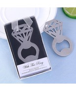 Yuokwer 24 pcs Bridal Shower Party Favor Bottle Opener Diamond Ring Shape - £14.98 GBP