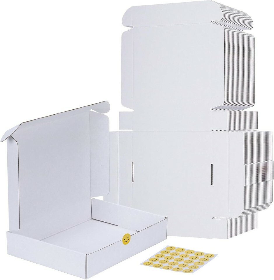 RLAVBL 11x8x2 Shipping Boxes Set of 25, White 280x204x51 mm, All - $41.21