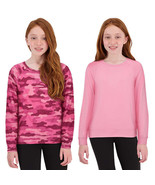 Lucky Brand 2-pack Crewneck  Long Sleeve Tee Pink Girls Sz S(7/8) NWT - $275.37 MXN