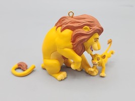 Disney The Lion King Mufasa &amp; Simba Hallmark 2003 Ornament  Set Of 2 Broken Tail - $4.83