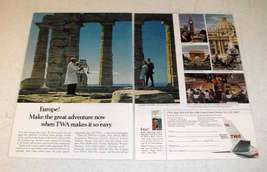 1966 TWA Airline Ad - Europe! Make the Adventure Now! - £14.46 GBP