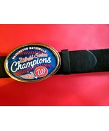 WASHINGTON NATIONALS 2019 World Series Champions Buckle &amp; Black Bonded  ... - $470.27 MXN