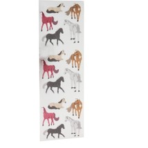 3 2000s Sandylion Fuzzy Velvet Horse Pony Animal Small Sticker Sheets 2&quot; - $6.83 CAD