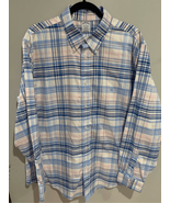 XLarge BROOKS BROTHERS Button Down Shirt Regent’-Blue/Pink Plaid Supima ... - £13.23 GBP