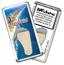 South Padre, TX FootWhere® Souvenir Fridge Magnet. Made in USA - $7.99