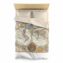 Ekorganix 1794 Samuel Dunn World Map Microfiber Duvet Cover (Twin) - £120.99 GBP+