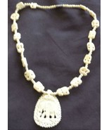 Beautiful Carved Necklace – BEAUTIFUL DETAILS – HAND CARVED – LOVELY UNIQUE - $40.43 CAD