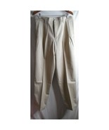 Vintage Eddie Bauer Sz 33W darker beige Pleated front 100% cotton chino ... - $35.99