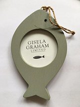 Gisela Graham Blue Wood Nautical Hanging Mini Picture Frame Fish Lighthouse or B - £5.70 GBP
