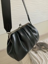 Vintage women Shoulder bags Kiss Lock Shell Crossbody Bags Pu Leather Handbags P - £36.48 GBP