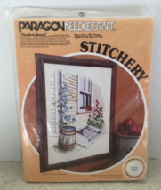 Paragon Stitchery 0908 Kit The Rain Barrel Vintage Country Style - Sealed - £7.74 GBP