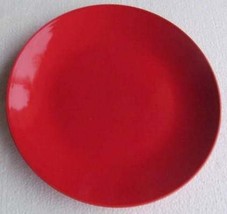 Hand Painted 8&quot; Red Color Glazed Finish Side or Salad Plate Ceramic by Simple Di - £10.93 GBP