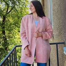 SAMOON Vintage Summer Blazer / Jacket Pale Pink - £19.55 GBP