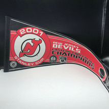PENNANT FLAG VINTAGE sports memorabilia New Jersey Devils 2001 champions... - $17.77