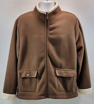 L1) Effeci Woman Brown Fleece Sherpa Polyester Jacket XXL - $24.74