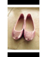 Girls 11/13 Pink Glitter Flats Ballet Style Shoes By Gap Beautiful Condi... - £15.93 GBP