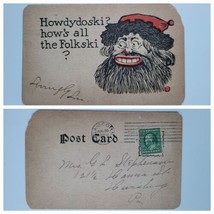 1908 Atlantic City USA Postcard Howdydoski Folkski Vintage Posted  - $28.04