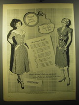 1950 Cluett, Peabody & Co. Sanforized Fabric Ad - art by Ward Brackett - Margot - £14.61 GBP