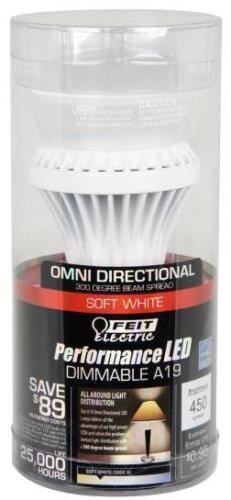 Dimmable Performance LED A19 7.5W / 40W 120V Soft White E26 Base A19/OM4... - $19.88