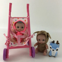 Berenguer Doll Lil&#39; Cuties Baby Jc Toys Lot of 2 Spain 5.5” New Open Stroller - £27.66 GBP