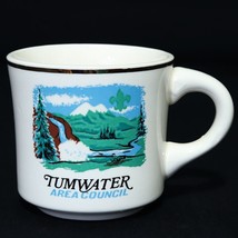 Boy Scouts VTG BSA Ceramic Mug Tumwater Area Council Waterfall Cup Washington - £6.76 GBP